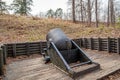 Civil war mortar at Petersburg battlefield. Royalty Free Stock Photo