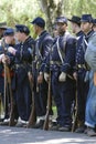 Civil War Re-Enactment 36 - Union Soldiers Royalty Free Stock Photo