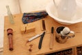 Civil War re-enactment camp with typical things used for hygiene on display,Gettysburg,Pennsylvania,May 2013