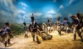 Civil war reenactment figures Royalty Free Stock Photo