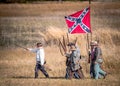 Civil War Reenactors March to the Battle