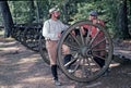 Civil War reenactors portraying soldiers.