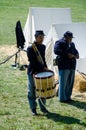 Civil war soldiers getting ready Royalty Free Stock Photo