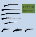 Civil war weapons Royalty Free Stock Photo