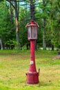 Civilian Conservation Corps antique gas pump used in the Great Depression Royalty Free Stock Photo