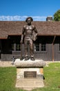 Civilian Conservation Corps Worker Statue Stands At Happy Days Lodge