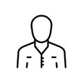 Black line icon for Civilian, townsman and denizen Royalty Free Stock Photo