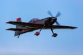 Civilian small plane. Aeroclub and private aircraft. Civil and general aviation. Sunset and night show. Airshow display.