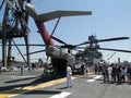 Civilians inspect an CH-53E Sea Stallion