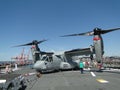 Civilians inspect an MV-22 Osprey