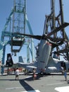 Civilians inspect an MV-22 Osprey