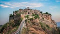 Civita di Bagnoregio - ancient italian town on a rock. Italy, Lazio. Royalty Free Stock Photo
