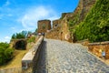 Civita di Bagnoregio, Italy - Entry gate to the historic town of Civita di Bagnoregio with its defending walls