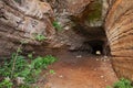 Civita di Bagnoregio, Lazio, Italy: old tunnel under the town Royalty Free Stock Photo