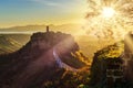 Civita di Bagnoregio, Viterbo, Italy, on sunrise Royalty Free Stock Photo