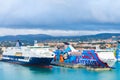 Grimaldi Lines and Tirrenia Athara ferries/ ferry ships