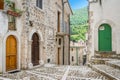 Civitella Alfedena in a summer afternoon. Province of L`Aquila, Abruzzo National Park, Italy.