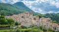 Civitella Alfedena in a summer afternoon. Province of L`Aquila, Abruzzo National Park, Italy.