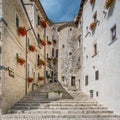 Civitella Alfedena in a summer afternoon. Province of L`Aquila, Abruzzo National Park, Italy.