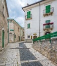 Civitella Alfedena in a summer afternoon. Province of L`Aquila, Abruzzo National Park, Italy.