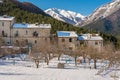 Civitella Alfedena on a sunny winter morning. Abruzzo, Italy.