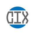 CIX letter logo design on white background. CIX creative initials circle logo concept Royalty Free Stock Photo
