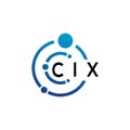 CIX letter logo design on white background. CIX creative initials letter logo concept. CIX letter design