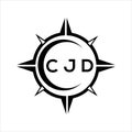 CJD abstract technology circle setting logo design on white background. CJD creative initials letter logo Royalty Free Stock Photo