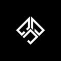 CJD letter logo design on black background. CJD creative initials letter logo concept. CJD letter design Royalty Free Stock Photo