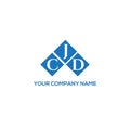 CJD letter logo design on WHITE background. CJD creative initials letter logo Royalty Free Stock Photo