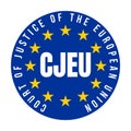 CJEU Court of justice of the European union symbol Royalty Free Stock Photo