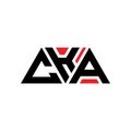 CKA triangle letter logo design with triangle shape. CKA triangle logo design monogram. CKA triangle vector logo template with red Royalty Free Stock Photo