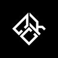 CKC letter logo design on black background. CKC creative initials letter logo concept. CKC letter design Royalty Free Stock Photo