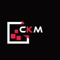 CKM creative minimalist letter logo. CKM unique vector initials alphabet letter logo design Royalty Free Stock Photo