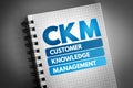 CKM - Customer Knowledge Management acronym Royalty Free Stock Photo