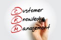 CKM Customer Knowledge Management - emerges as a crucial element for customer-oriented value creation, acronym text concept