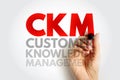 CKM Customer Knowledge Management - emerges as a crucial element for customer-oriented value creation, acronym text concept Royalty Free Stock Photo