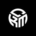CKM letter logo design on black background. CKM creative initials letter logo concept. CKM letter design Royalty Free Stock Photo