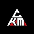 CKM triangle letter logo design with triangle shape. CKM triangle logo design monogram. CKM triangle vector logo template with red Royalty Free Stock Photo