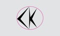 CKO or KCO letter logo design Royalty Free Stock Photo