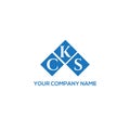 CKS letter logo design on WHITE background. CKS creative initials letter logo concept. CKS letter design