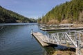 Clackamas river and marina rural Oregon Royalty Free Stock Photo
