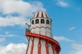 Clacton on sea`s colourful helter skelter slide Royalty Free Stock Photo