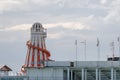 Clacton on sea`s colourful helter skelter slide Royalty Free Stock Photo