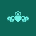 Claddagh ring vector icon