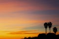 Clafornia Ocean sunset, San Diego Royalty Free Stock Photo