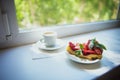 Clafouti with strawberries Royalty Free Stock Photo