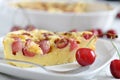 Clafoutis with cherries Royalty Free Stock Photo