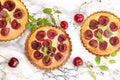 Clafoutis with cherry cake Royalty Free Stock Photo