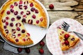 Clafoutis with cherry Royalty Free Stock Photo